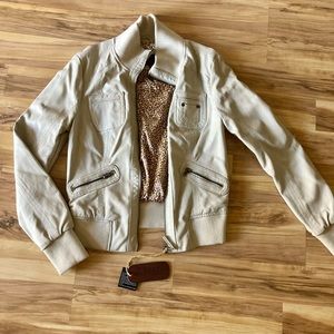 Faux leather jacket L